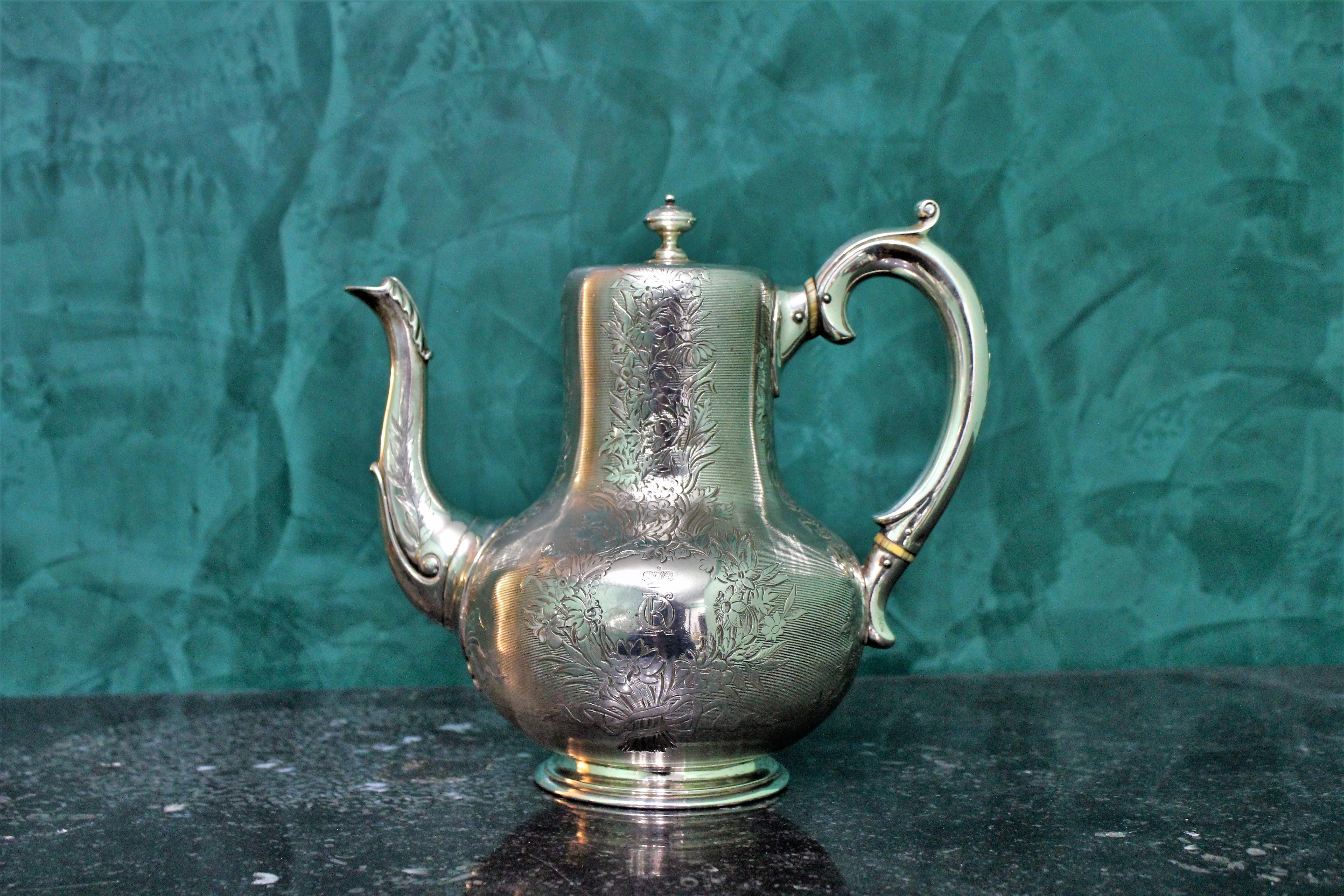 Robert Garrard Coffee Pot for Grand Duchess Olga Konstantinovna Marriage, 1867 For Sale 4