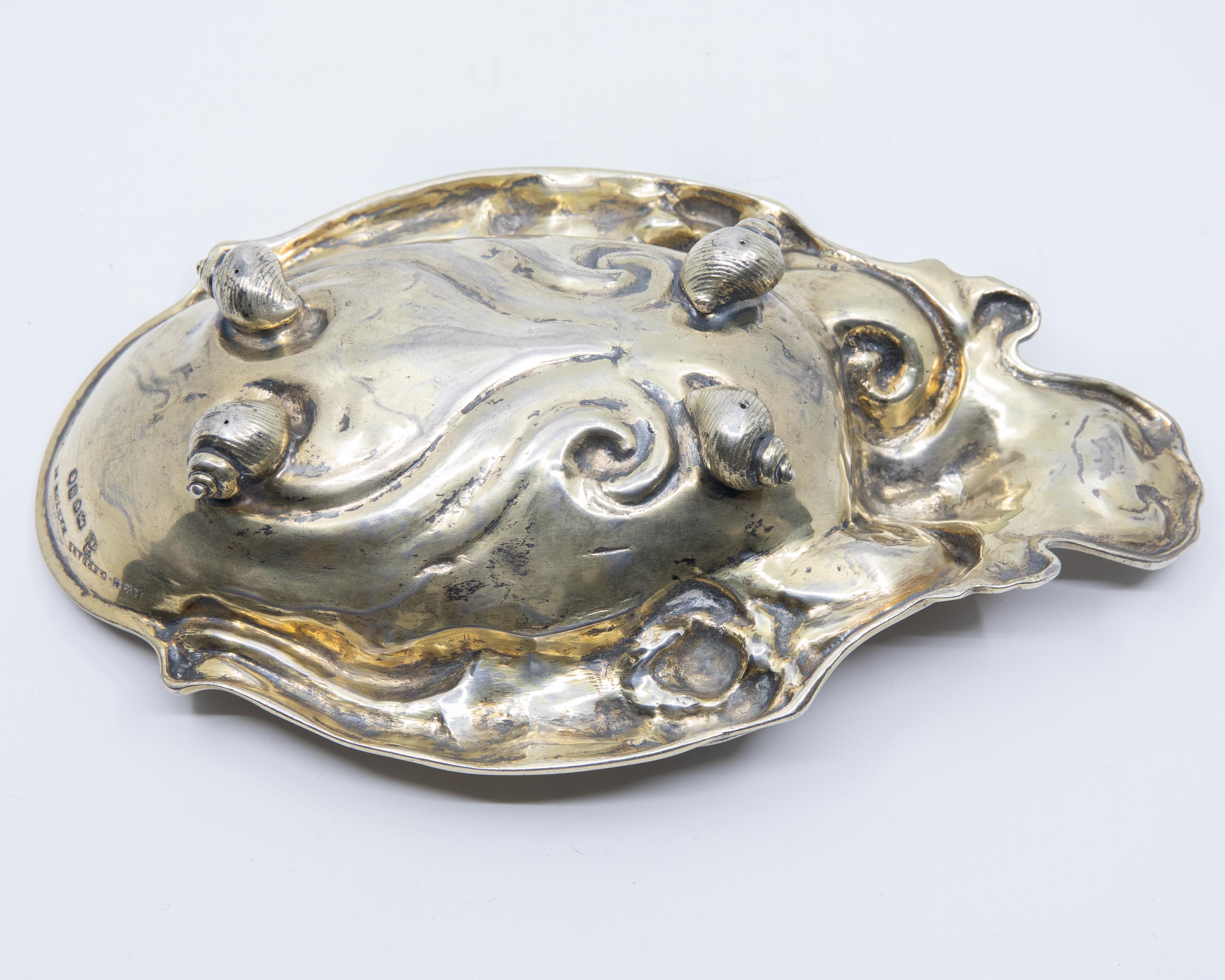 Robert Garrard Figural Renaissance Revival Decorated Sterling Silver Dish 4