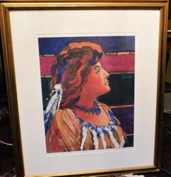 Robert Gary Miller Native American Original Artist Proof Lithograph "Pauline"