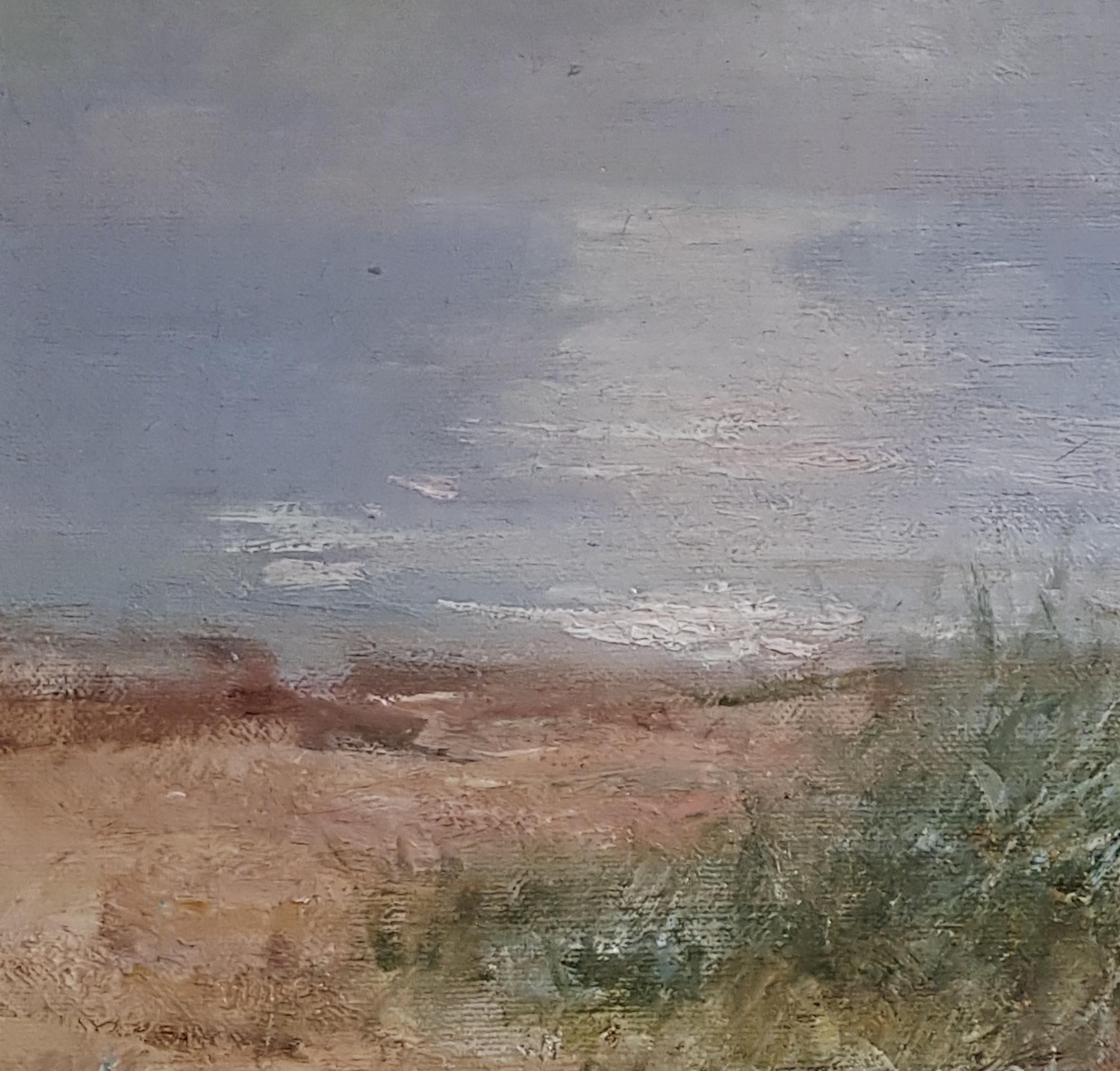 Between Us Paysage impressionniste et peinture figurative de deux filles, plage - Marron Portrait Painting par Robert Gemmell Hutchison