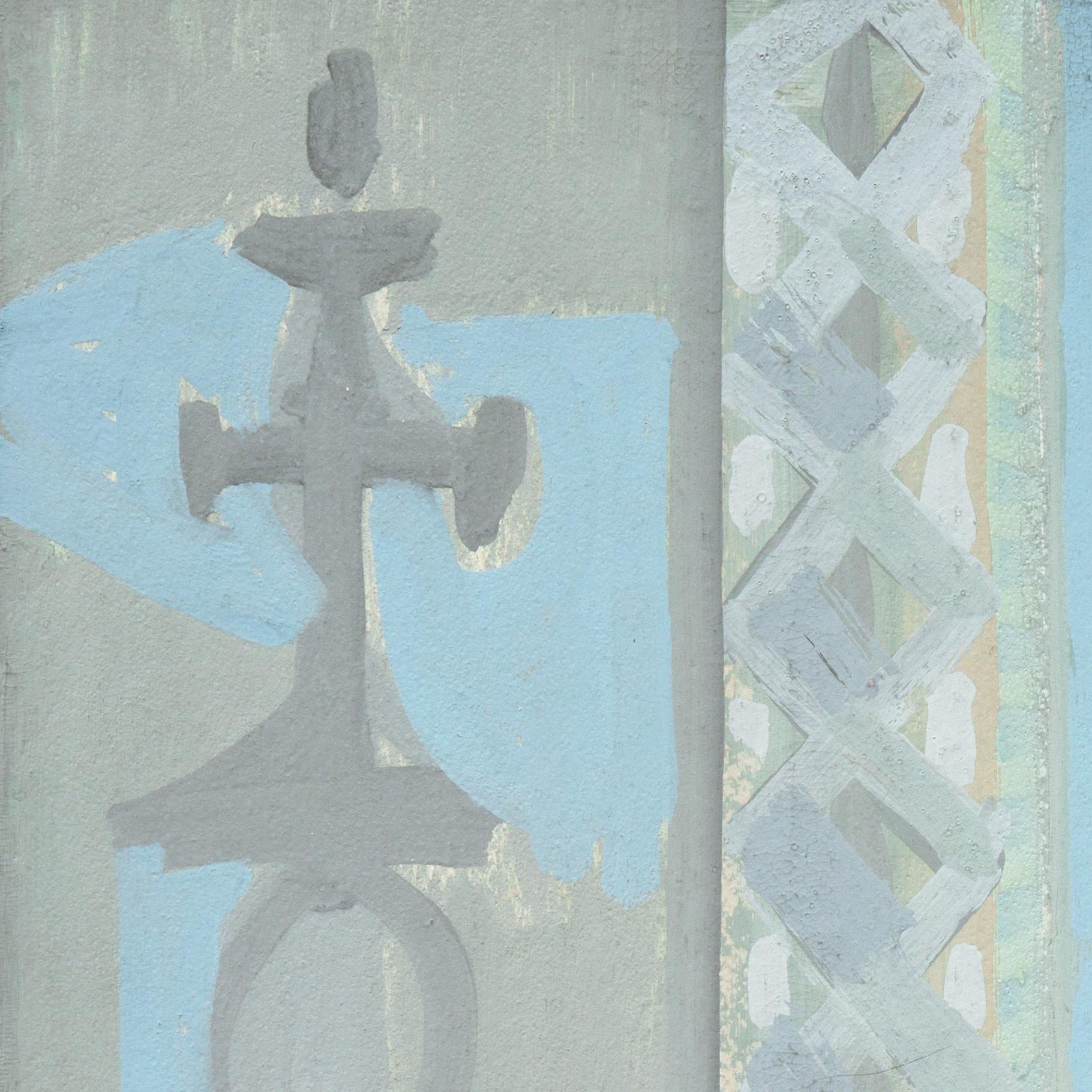 'Forms in Blue & Gray', Bay Area Abstraction, San Francisco Museum of Fine Arts For Sale 1