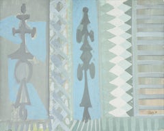 Vintage 'Forms in Blue & Gray', Bay Area Abstraction, San Francisco Museum of Fine Arts