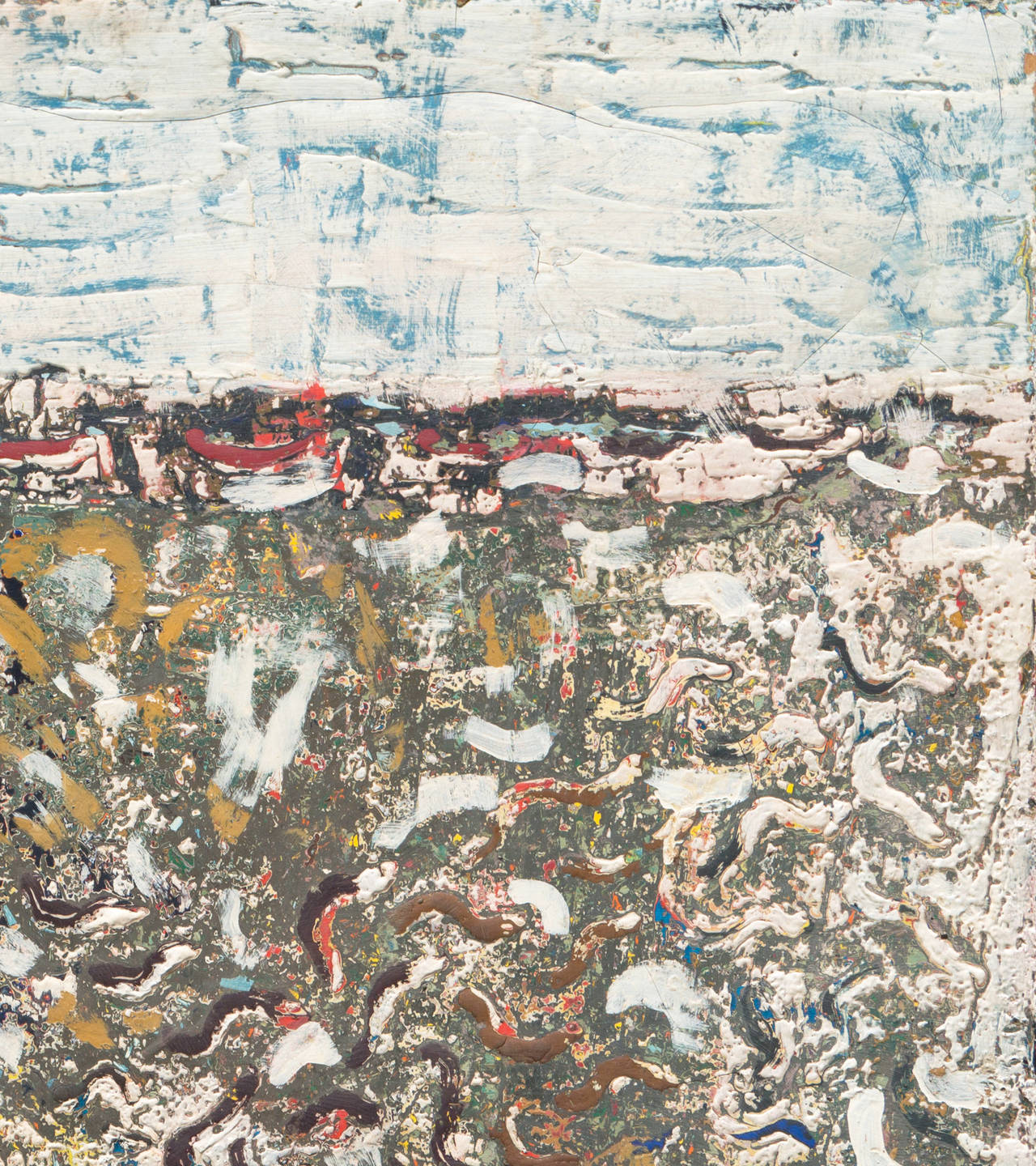 'Paesaggio invernale', San Francisco Bay Area Abstraction, Wayne Thiebaud - Painting Astratto di Robert George Gilberg