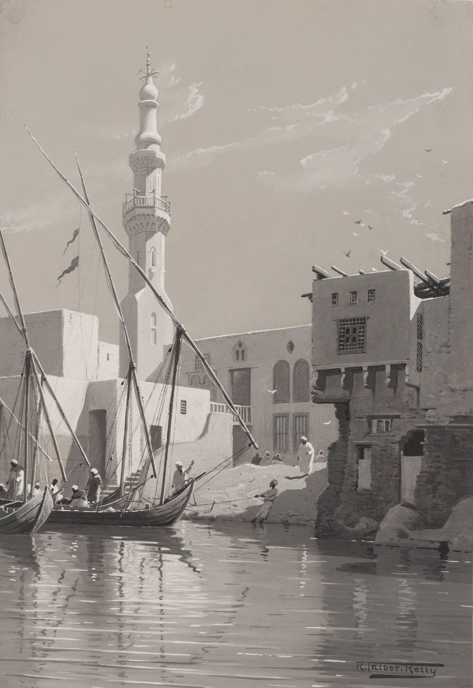 Robert George Talbot Kelly Landscape Painting - LAKE MENZALA, EGYPT