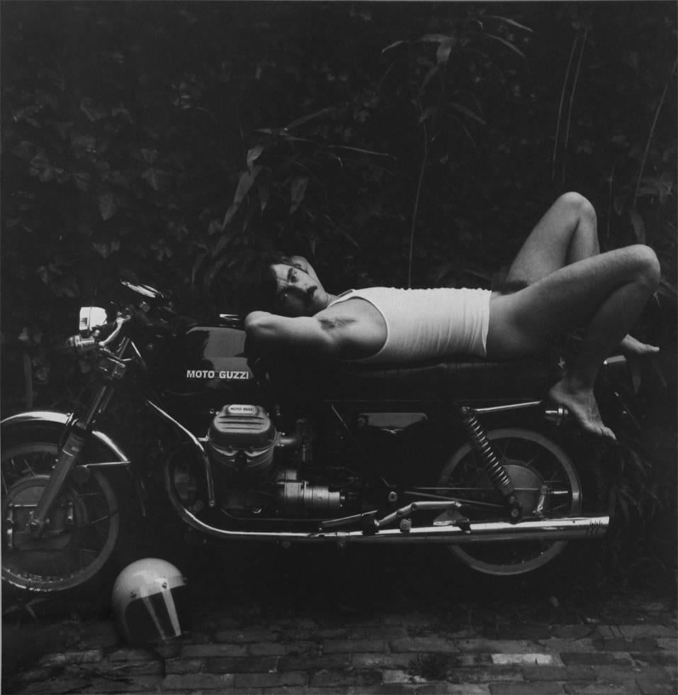 Robert Giard Portrait Photograph - Man on Motorcycle