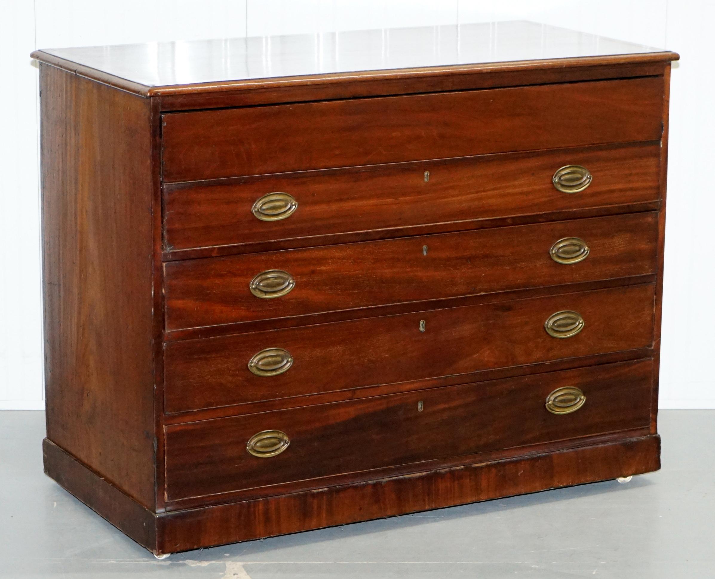 We are delighted to offer for sale this very rare circa 1790 Georgian writing Library chest of drawers with desk secretaire by Gillows of Lancaster and London

A rare find, looking through Gillows of Lancaster and London 1730-1840 I've found a