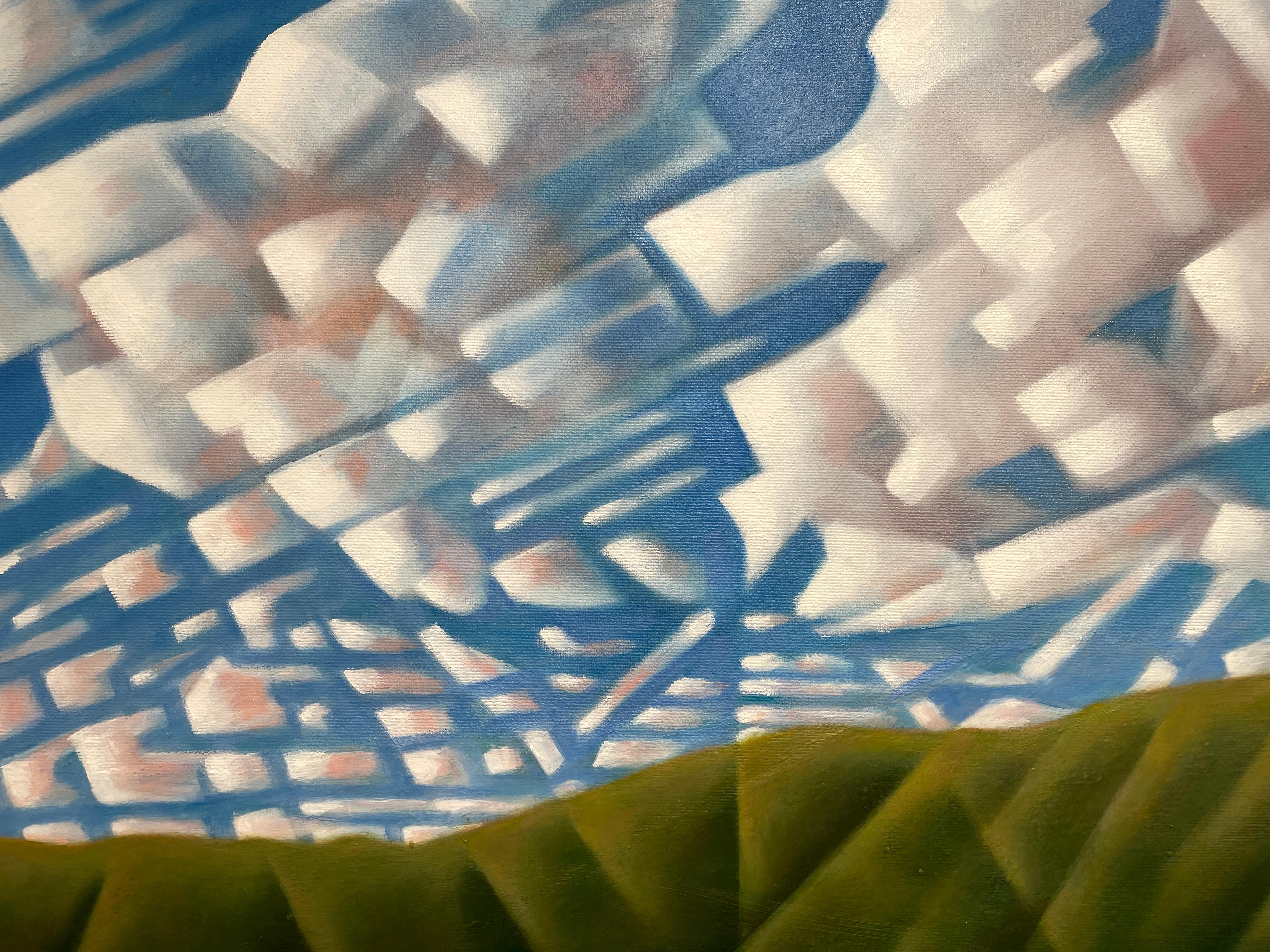 'Clouds and Canyons' - Serene Natural World - Geometric Abstract Landscape - Abstract Geometric Painting by Robert Glick