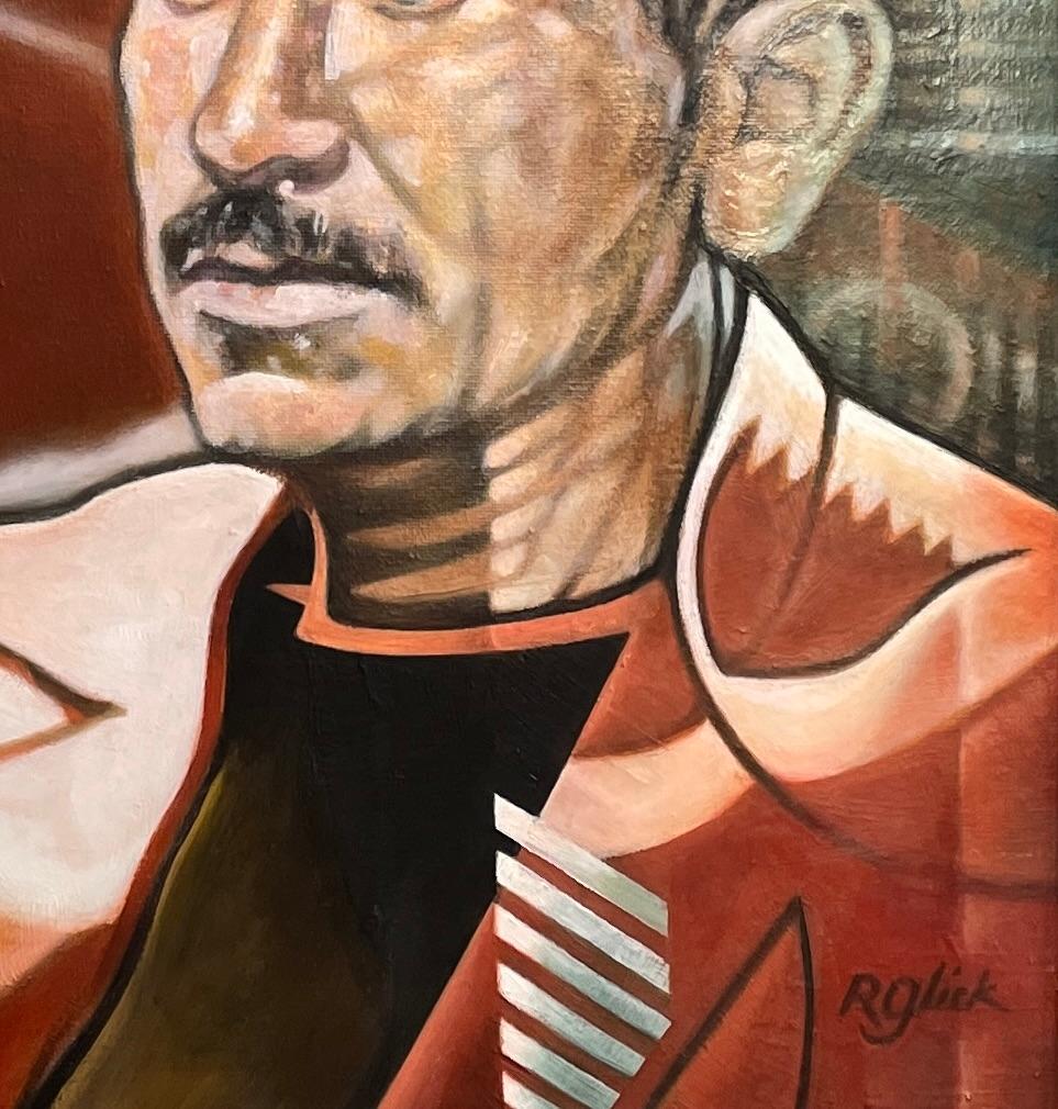« Steinbeck Re-Visited » - Portrait de John Steinbeck - Portrait géométrique en vente 4