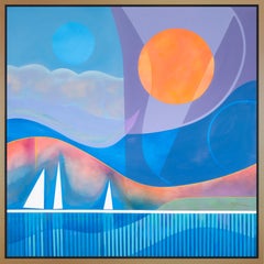 'Transition' - Shoreline Series - Colorful Vibrant Abstract Geometric Seascape
