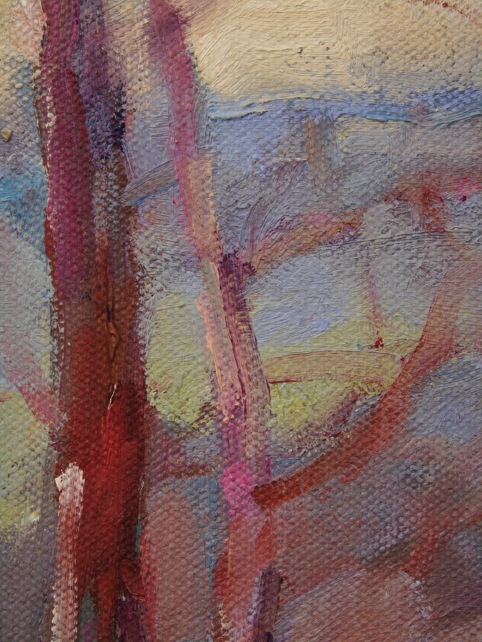 Early Spring - Brown Landscape Painting by Robert Glisson