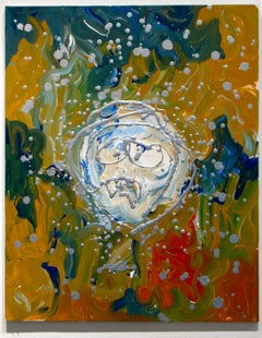Bewildered, colorful, drippy, texture