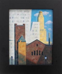 300 Ashland III, Study (Edward Hooper Style New York City Landscape Painting)