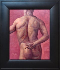 Anatomy Lesson No. 43: Figurative Painting of Nude Male Model with Athletic Back