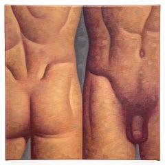 Lezione di anatomia, segmento 10 (Pittura di una piccola figura di due maschi muscolosi)