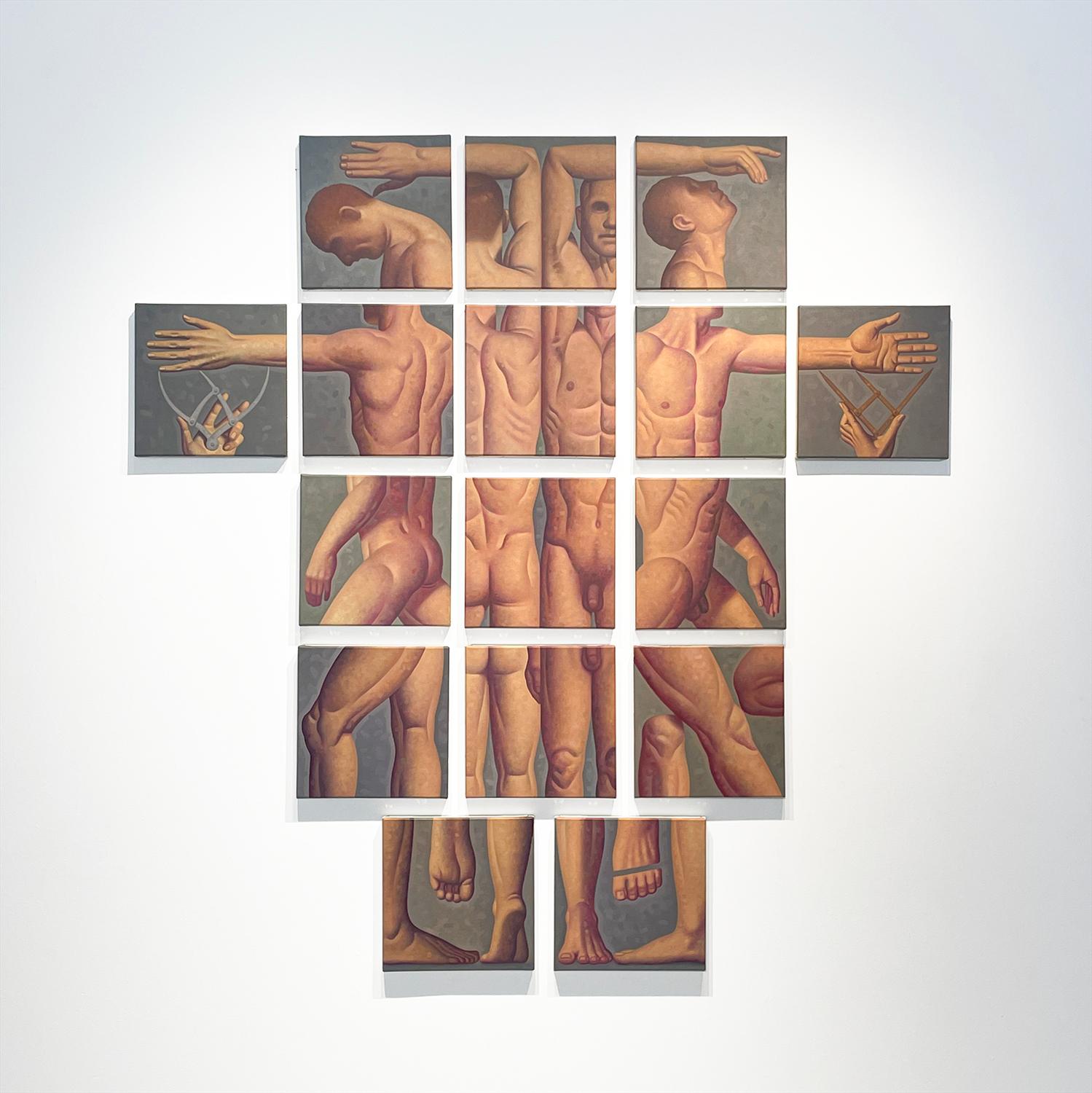 Lezione di anatomia, segmento 11 (dipinto a olio figurativo moderno di un uomo muscoloso di profilo) di Robert Goldstrom
2024
olio su lino
12 x 12 pollici
firmato e in ottime condizioni

Questo quadro fa parte di un'ampia serie di dipinti di figure