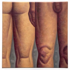 Lezione di anatomia, segmento 13 (Figura quadrata di uomo nudo, dalla vita alle ginocchia)