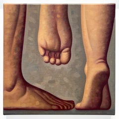 Anatomy Lesson, Segment 15 (Square Painting of Three Feet in Various Positions)