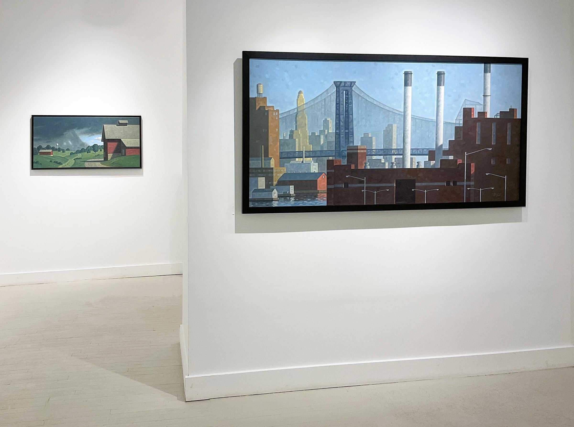 East River, Con Ed, Panorama (Stadtlandschaft von Brooklyn, Williamsburg Bridge) im Angebot 4