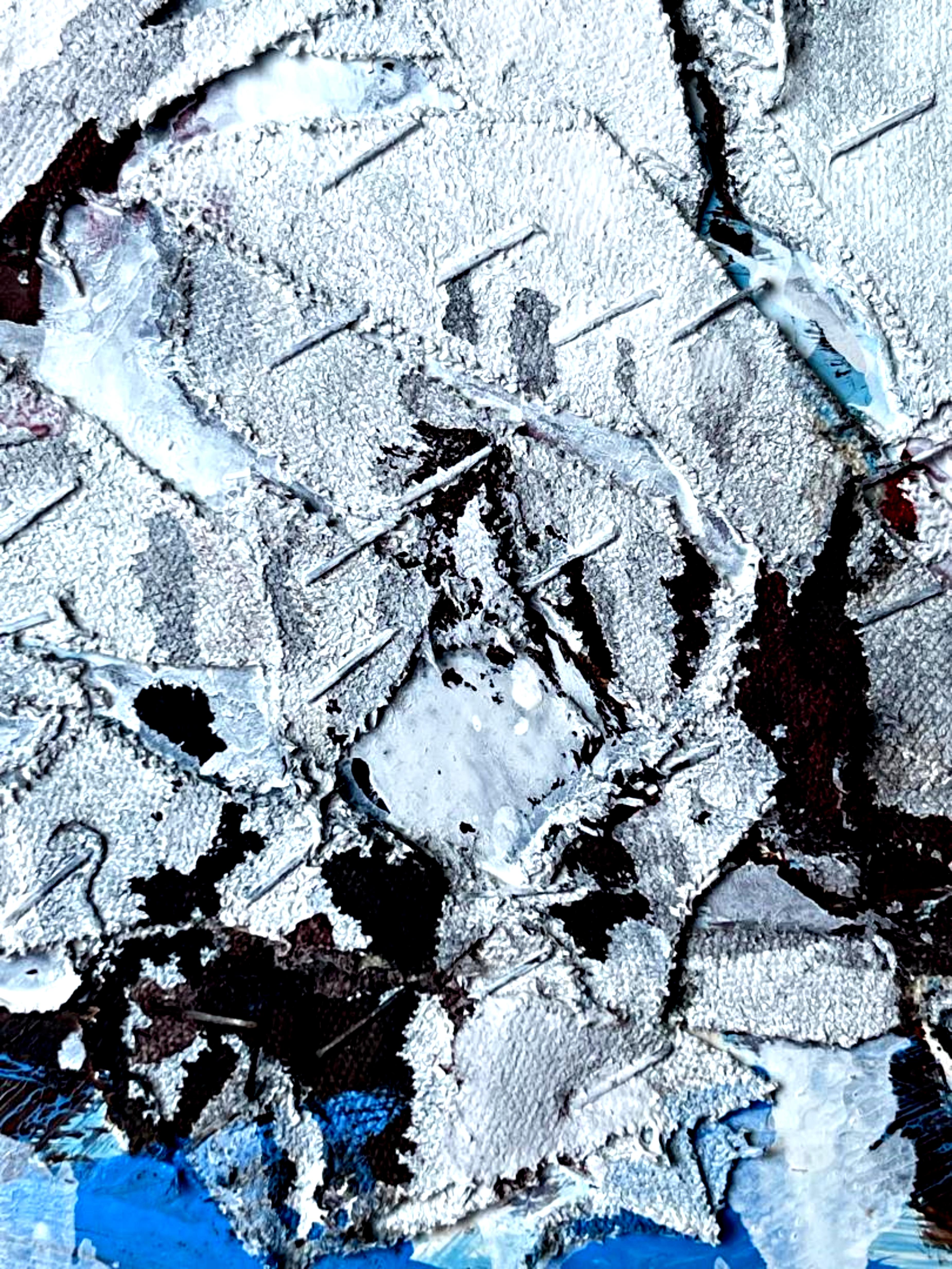 Collage Canvas Painting III (signed and inscribed to fellow artist & curator) - Gray Abstract Painting by Robert Goodnough