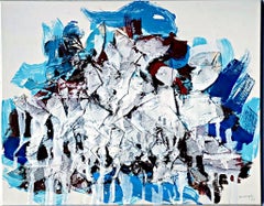 Collage Canvas Painting III (signed and inscribed to fellow artist & curator)