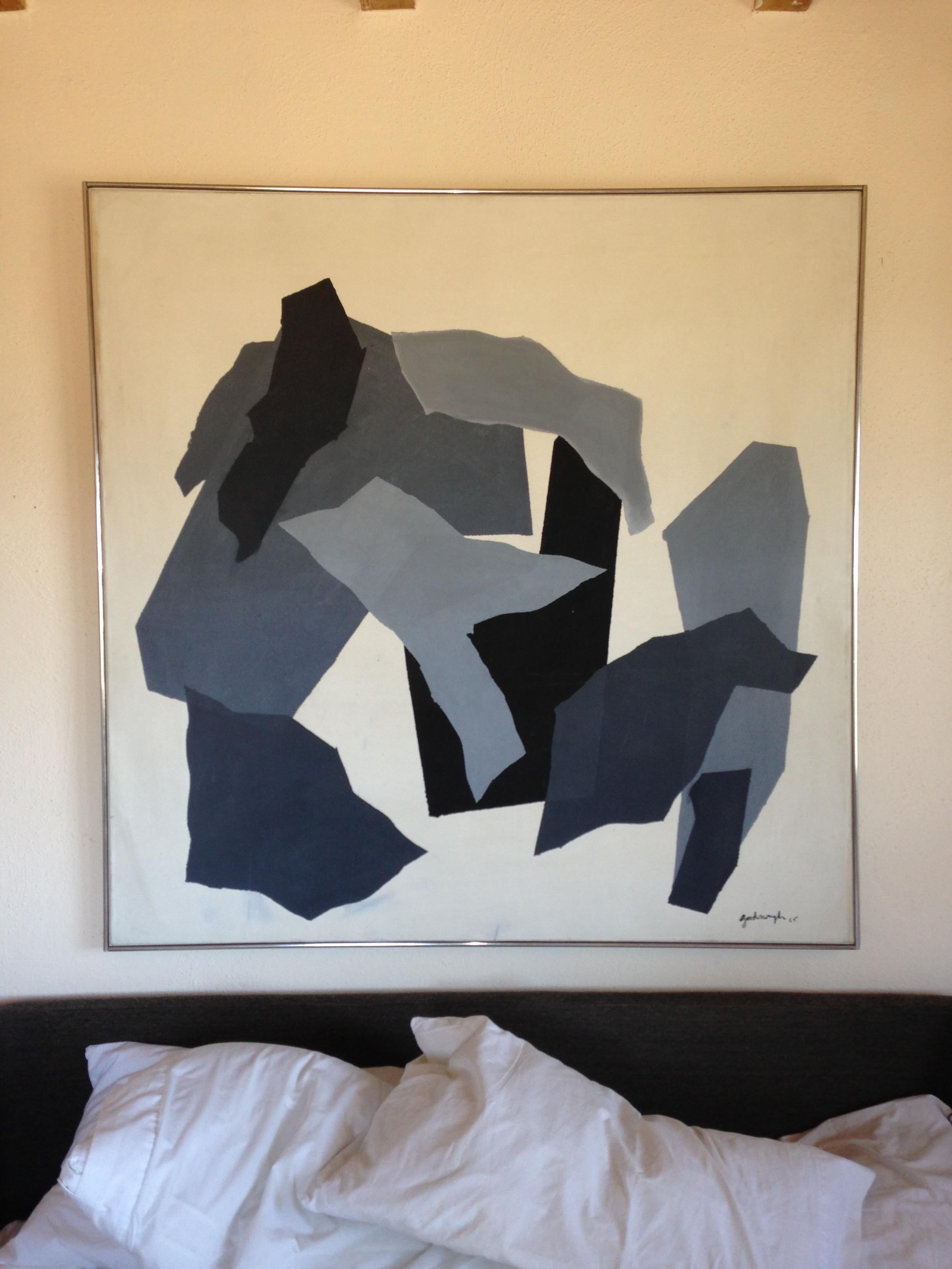 Grey Forms - Painting by Robert Goodnough