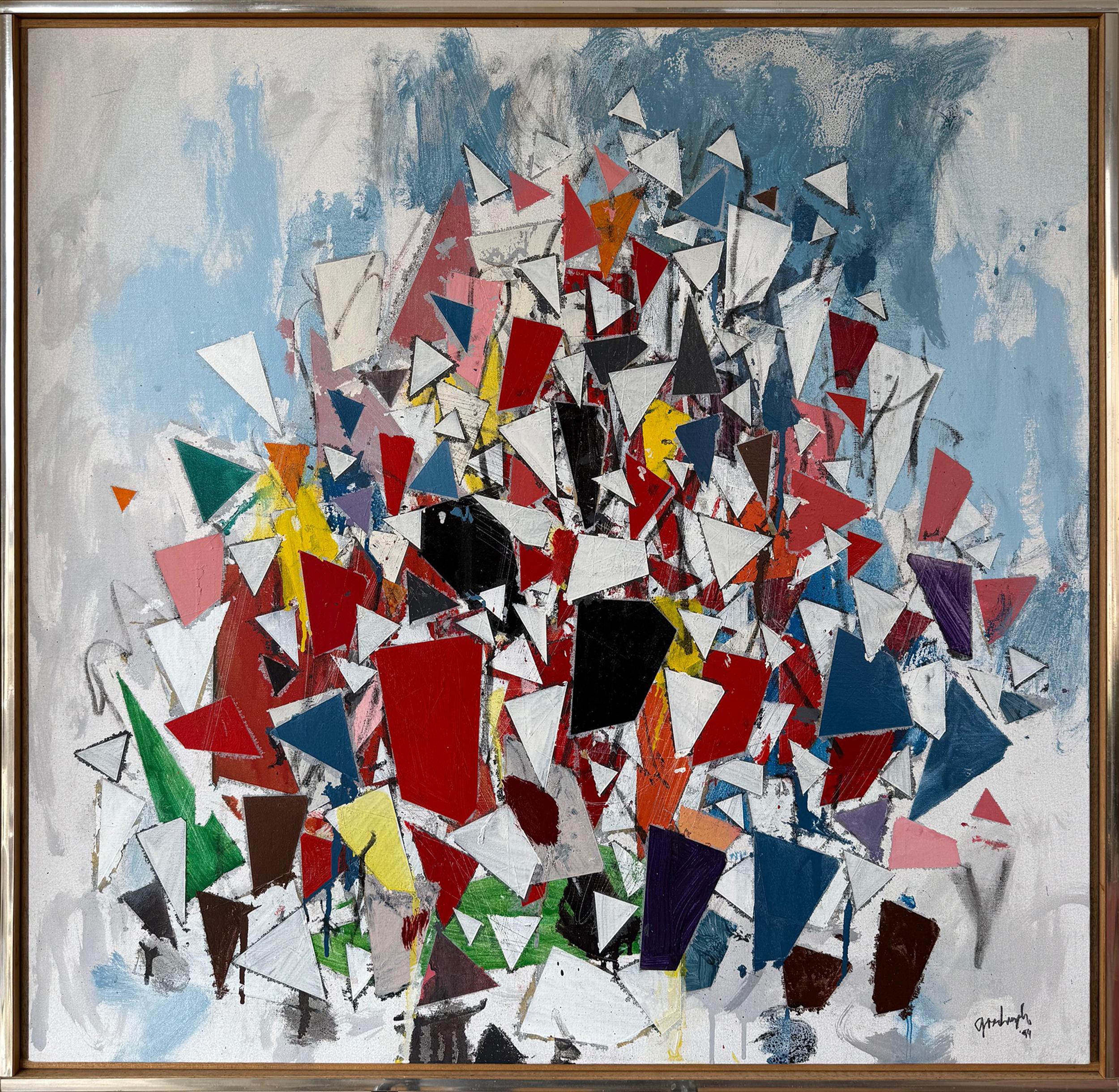 Autorretrato L-G, pintura abstracta al óleo y acrílico de Robert Goodnough en venta 1