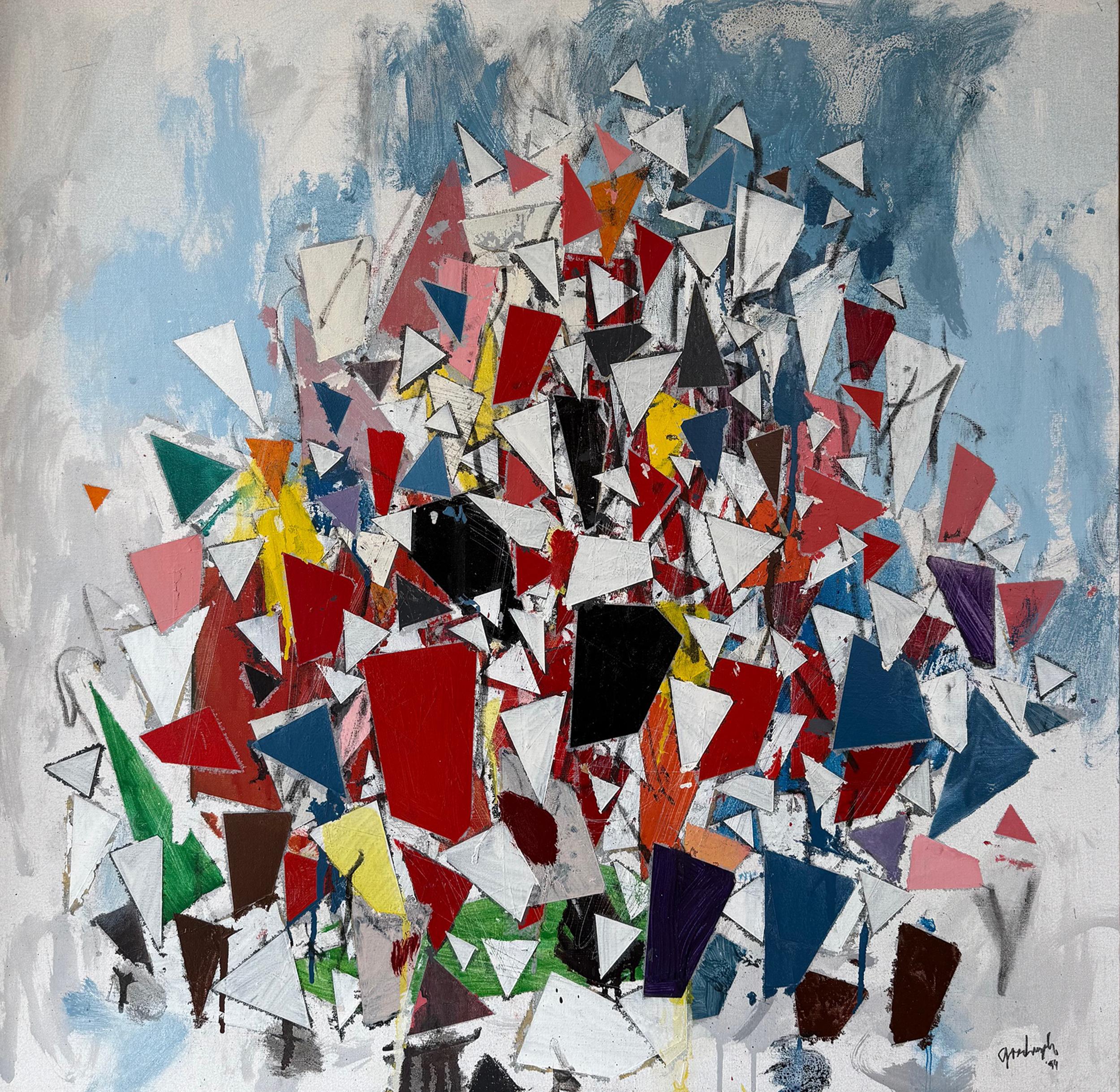 Autorretrato L-G
Robert Goodnough, estadounidense (1917-2010)
Fecha: 1994
Acrílico y óleo sobre lienzo, firmado abajo a la derecha, firmado, fechado y titulado verso
Tamaño: 76,2 x 76,2 cm (30 x 30 pulg.)
Tamaño del marco: 31 x 31 pulgadas