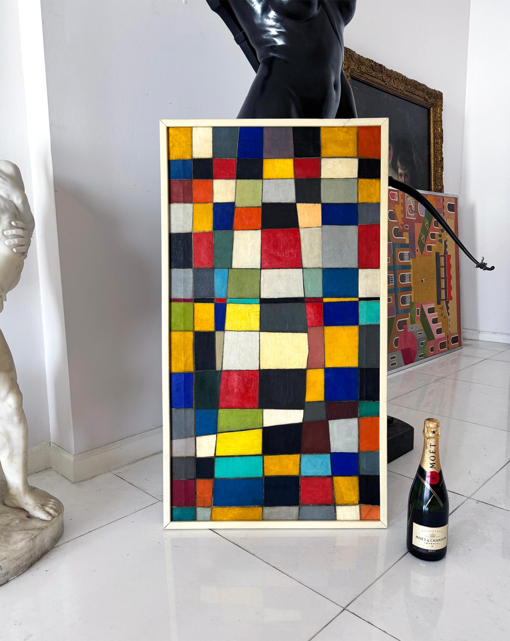 Quadrati - Pittura a campi di colore - come Mondrian in vendita 11