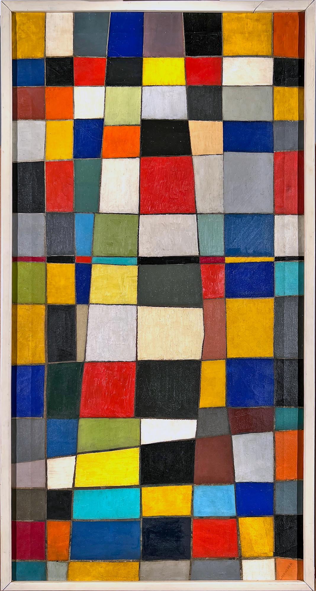 Robert Goodnough Abstract Painting - Squares - Color Field Painting - like Mondrian