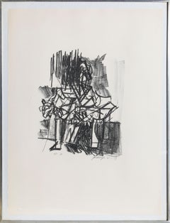 The Chief III, Cubist Lithograph by Robert Goodnough