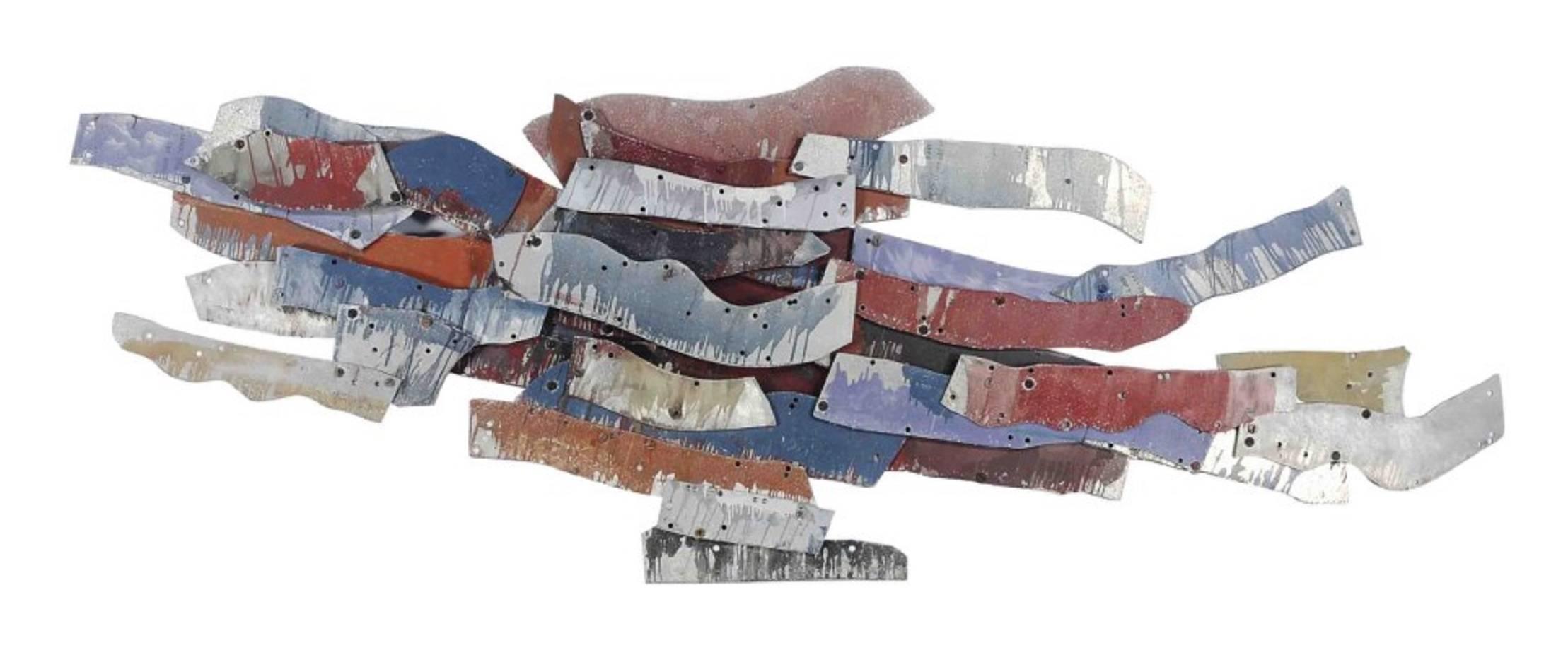 Enorme Escultura Ensamblaje de Metal Pintado Sin Título, aluminio con tuercas y tornillos