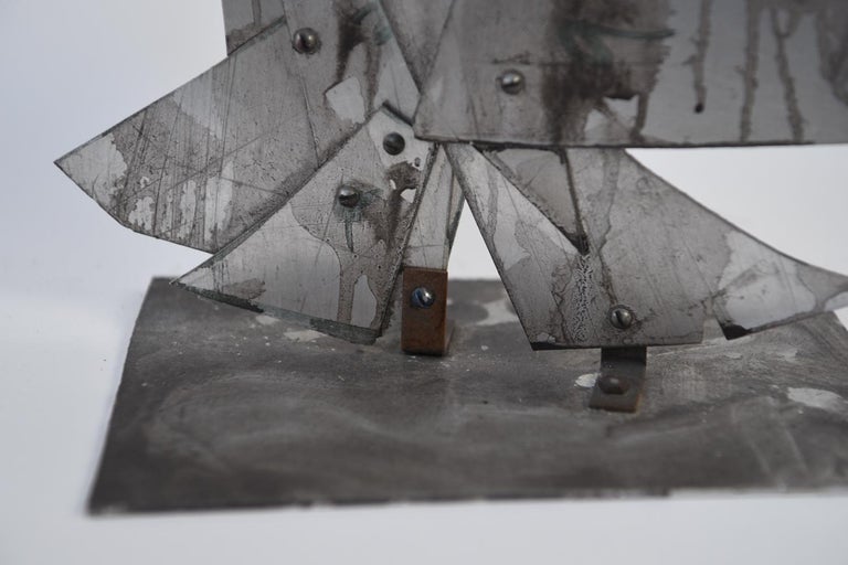 Mid-20th Century Robert Goodnough 1968 Pterodactyl Abstract Metal Sculpture For Sale
