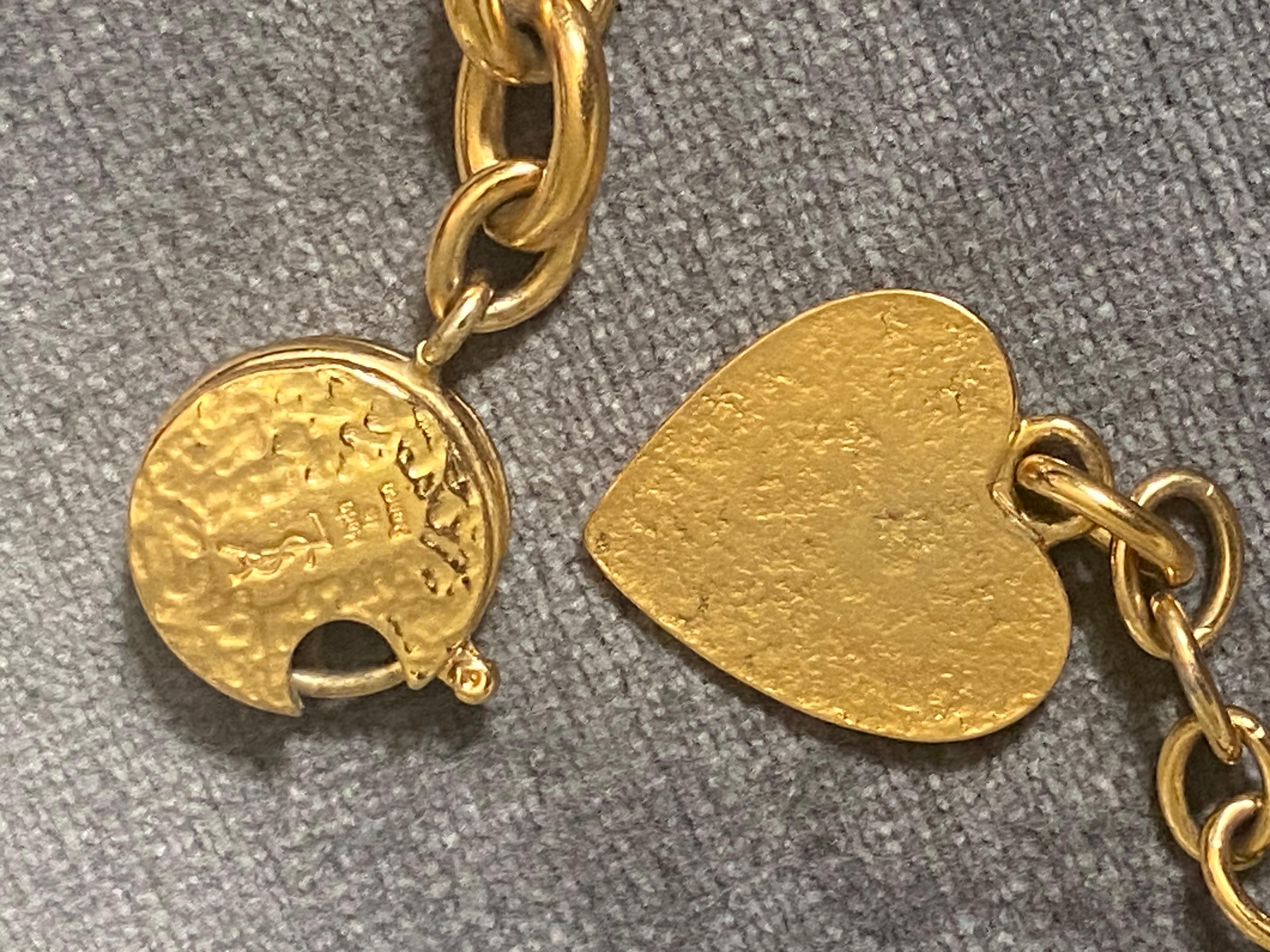 Robert Goosens for Yves Saint Laurent 1980s Playing Card Suite Charm Necklace 5