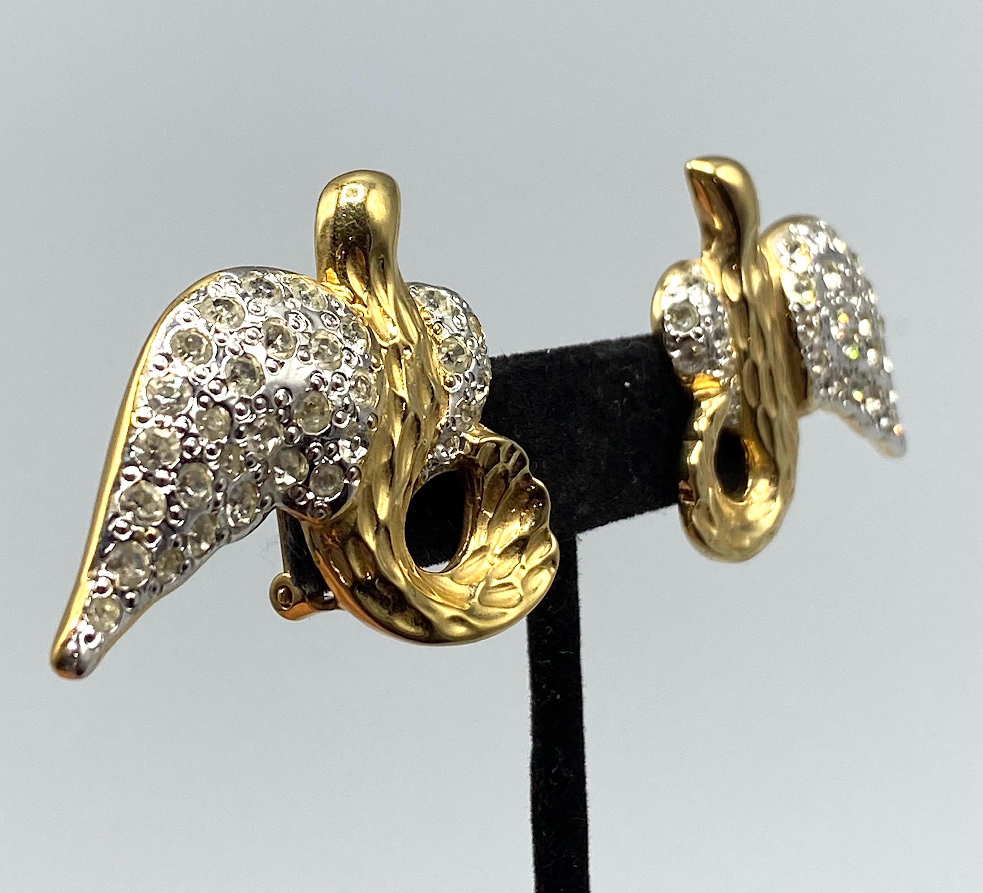 Robert Goosens for Yves Saint Laurent Bird Earrings For Sale 5