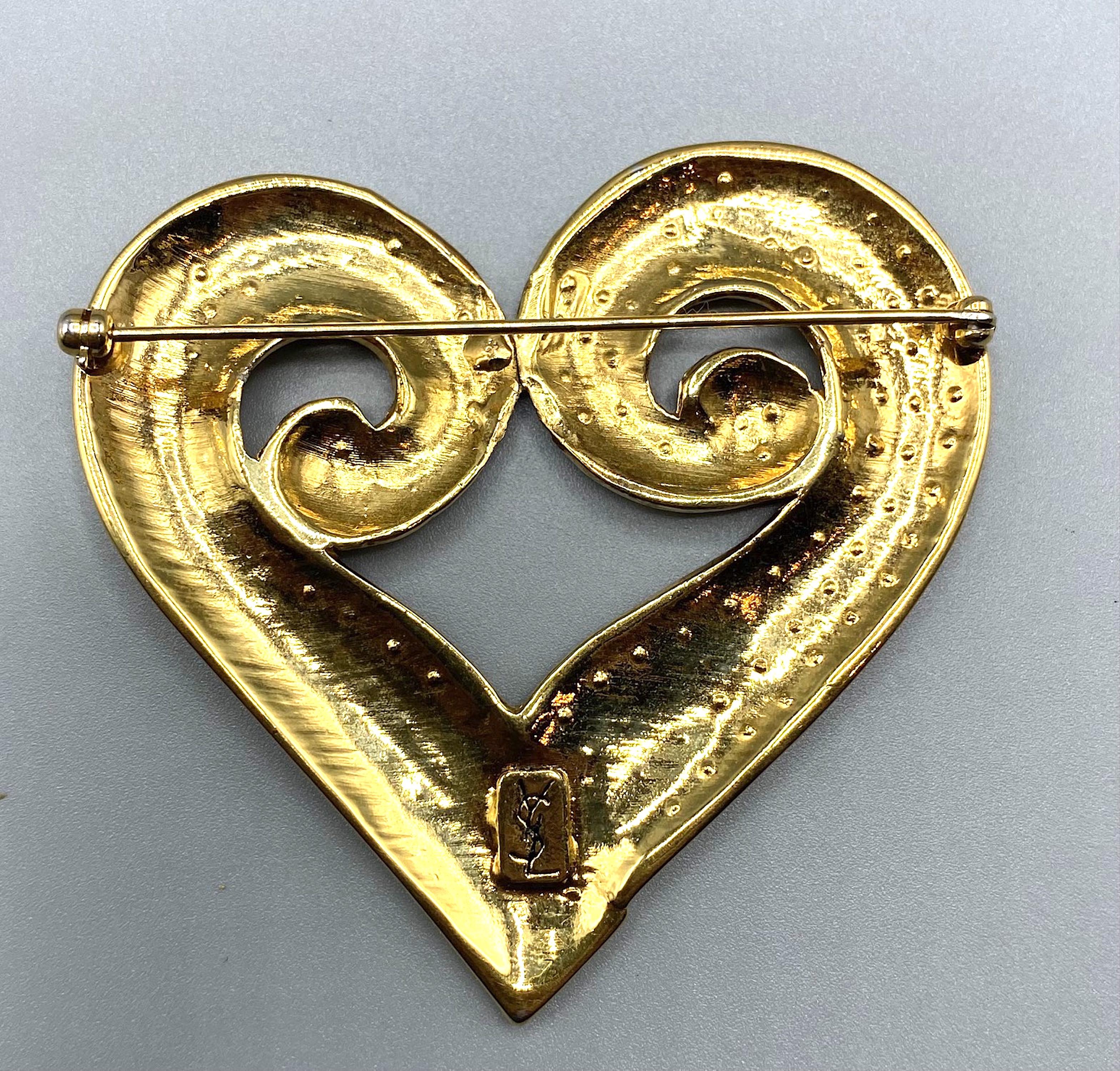 Robert Goosens for Yves Saint Laurent  Gold Brooch In Good Condition For Sale In New York, NY