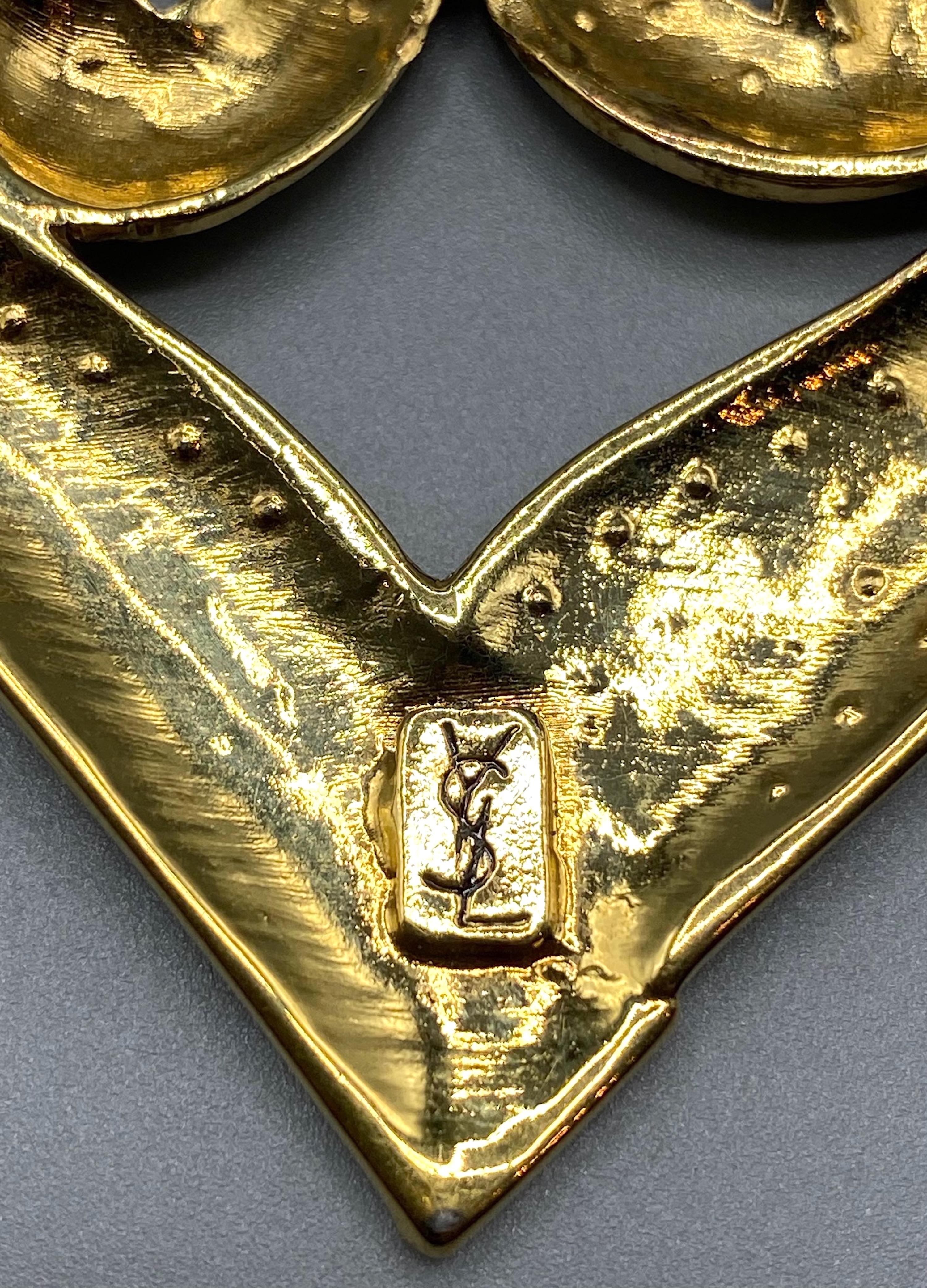 Women's Robert Goosens for Yves Saint Laurent  Gold Brooch For Sale