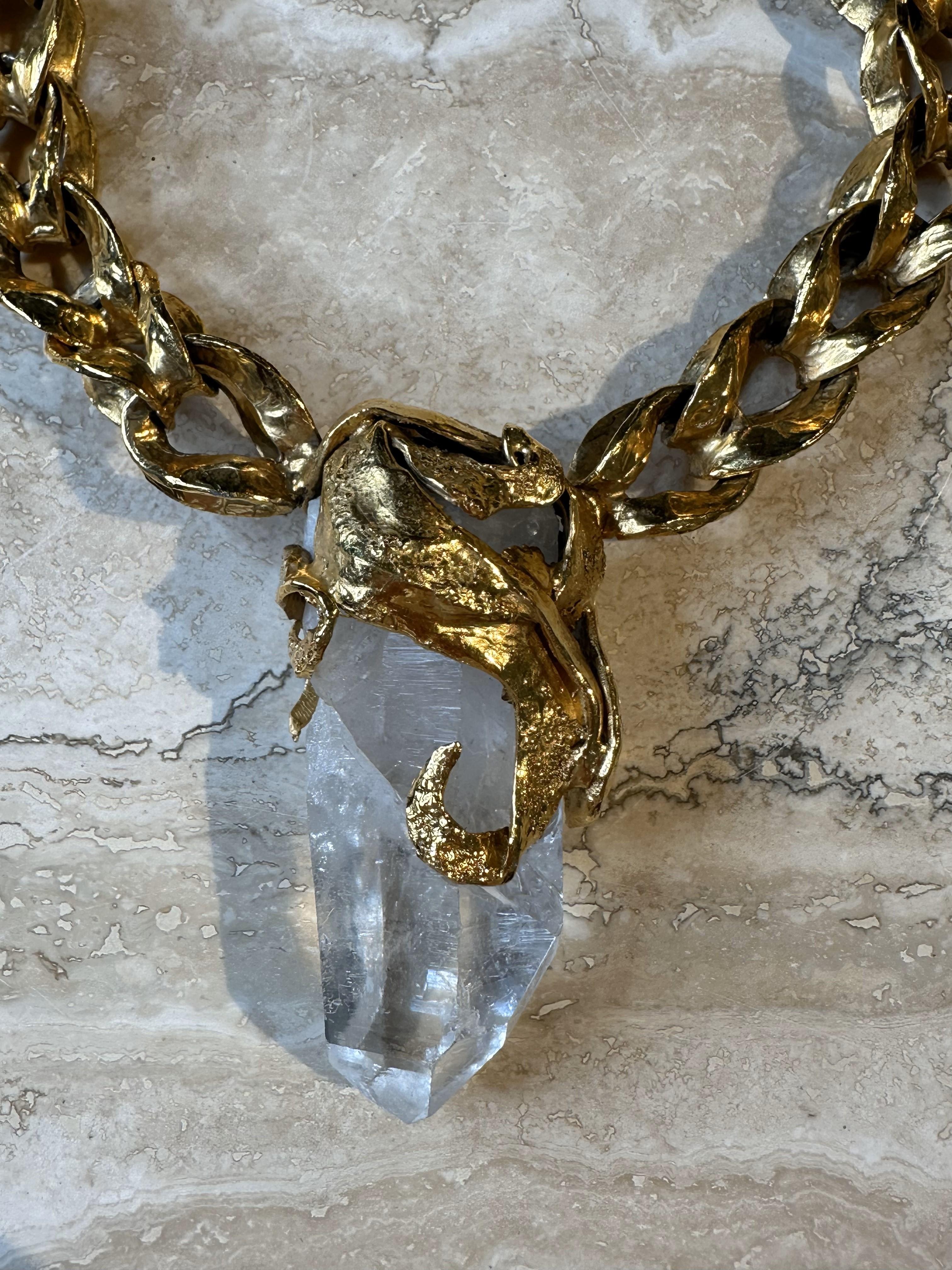 Regency Collana di cristalli d'oro Robert Goossens in vendita