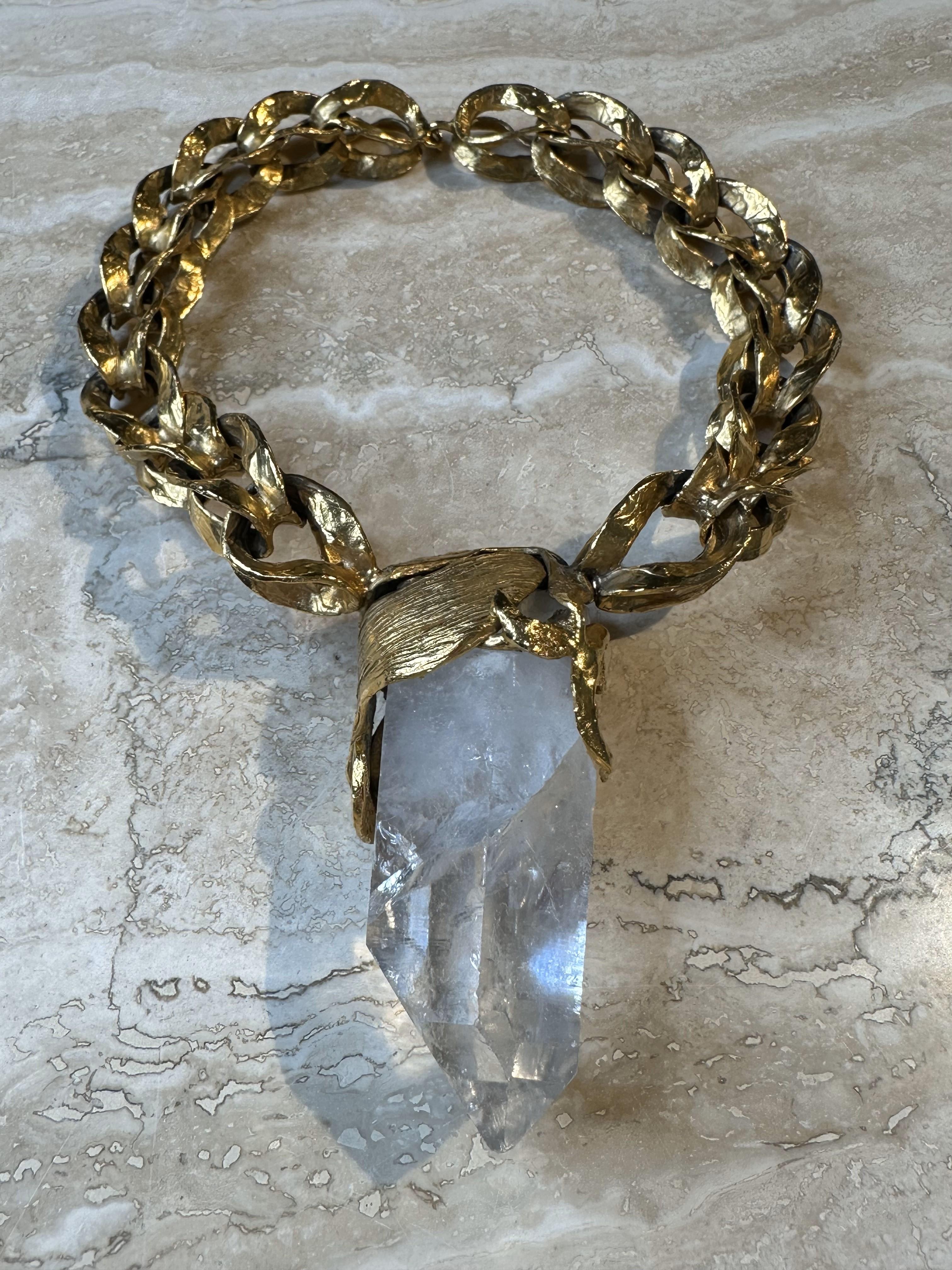 da uomo o donna Collana di cristalli d'oro Robert Goossens in vendita