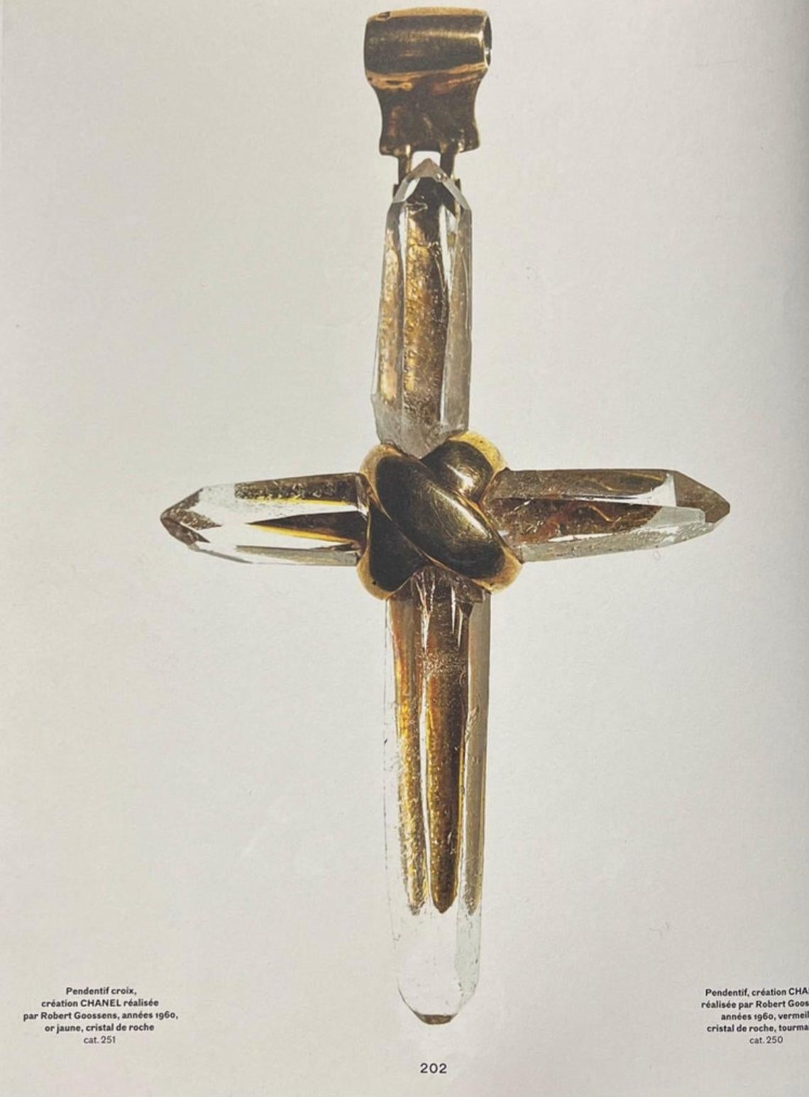 Donna Robert Goossens for Chanel, ciondolo a forma di croce in ametista e oro 18 ct. in vendita
