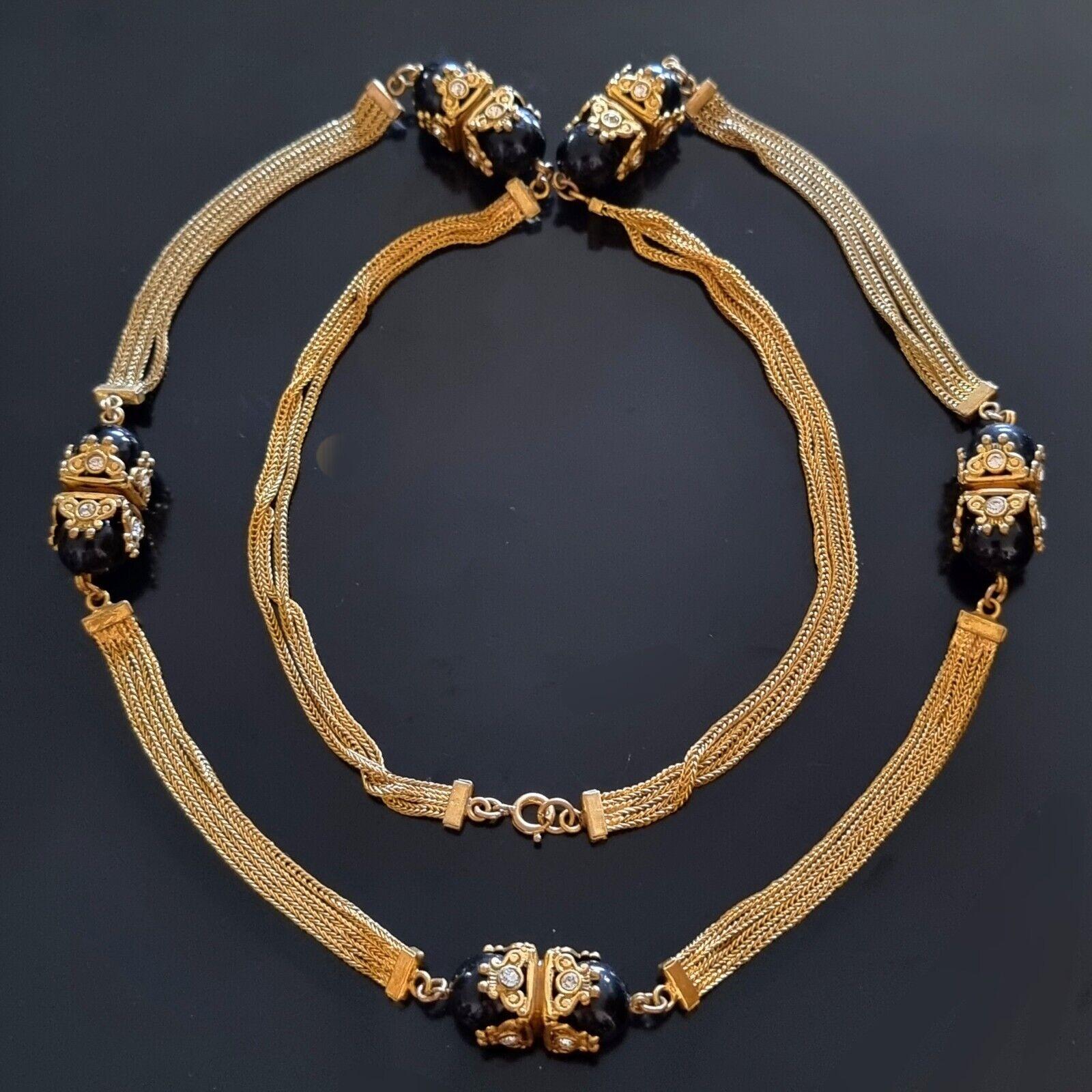 Robert Goossens pour Chanel, important collier long byzantin, vintage des années 50 en vente 6