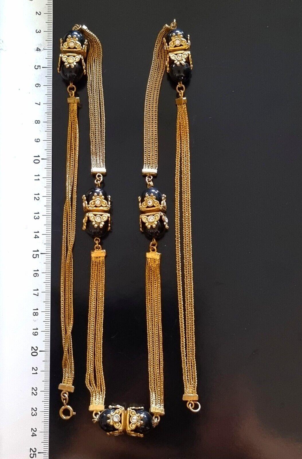 Robert Goossens pour Chanel, important collier long byzantin, vintage des années 50 en vente 7