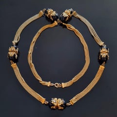 Robert Goossens pour Chanel, important collier long byzantin, vintage des années 50