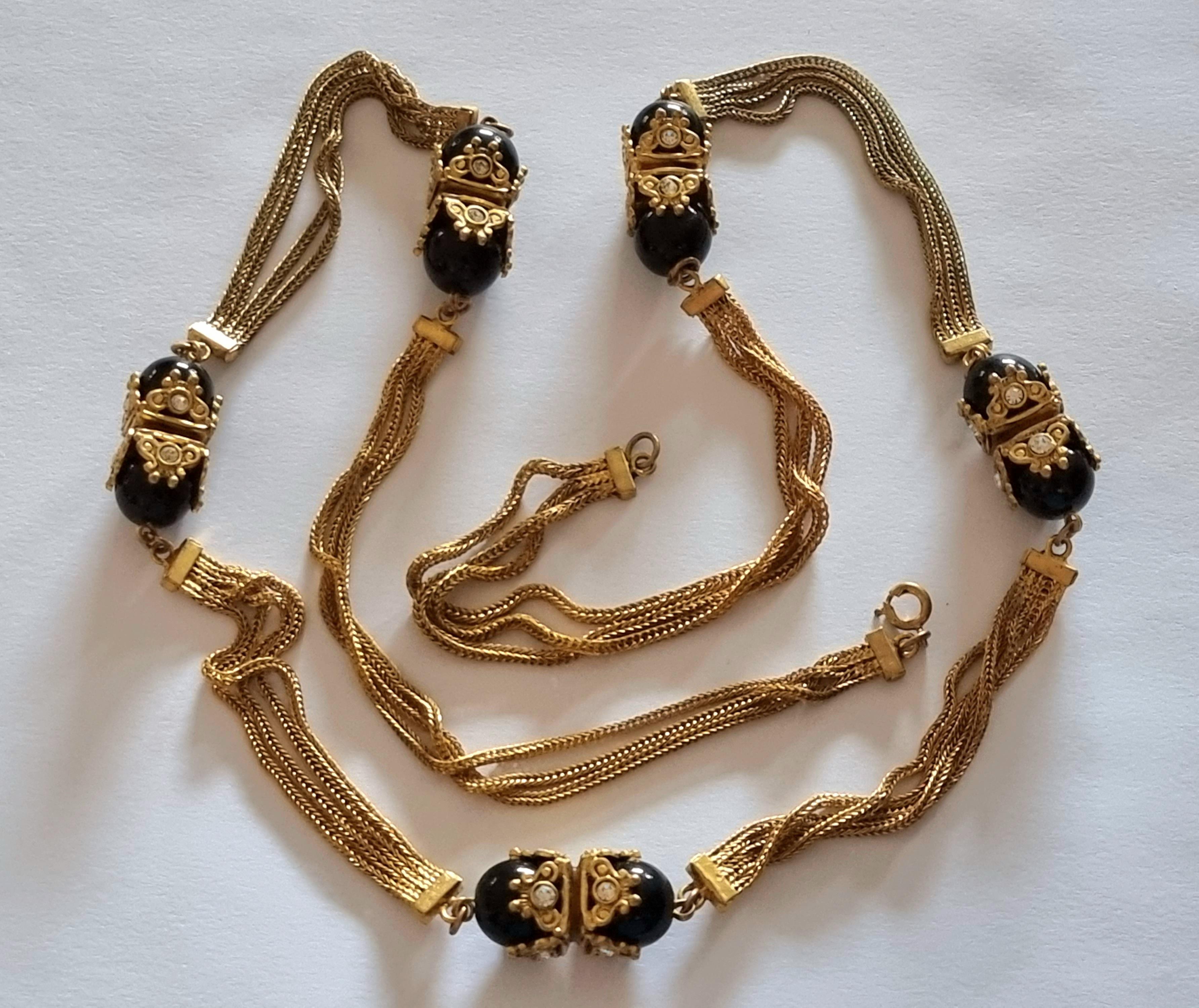 Robert Goossens pour Chanel, important collier long byzantin, vintage des années 50 Unisexe en vente