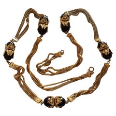 Robert Goossens for Chanel, Important Byzantine Long Necklace, Vintage 50s