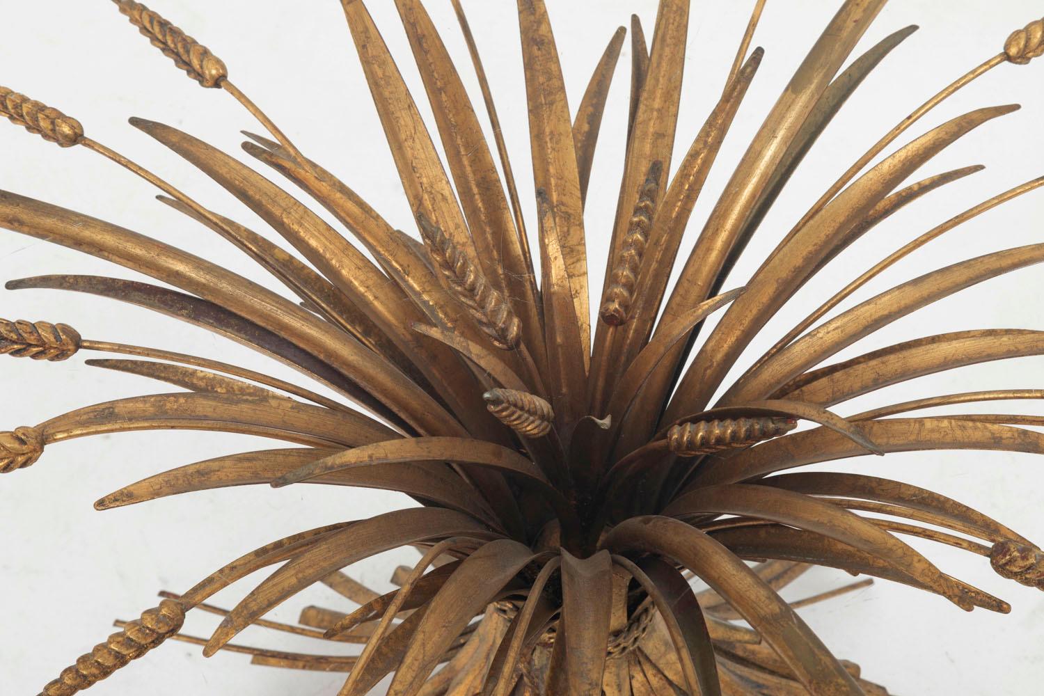 Robert Goossens for Coco Chanel, Wheatears Coffee Table in Gilt Metal, 1970s 2