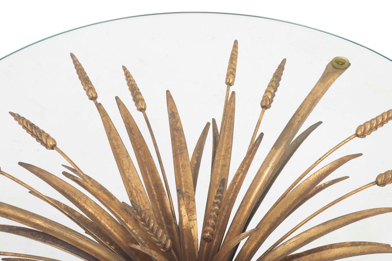 Robert Goossens for Coco Chanel, Wheatears Coffee Table in Gilt Metal, 1970s 3
