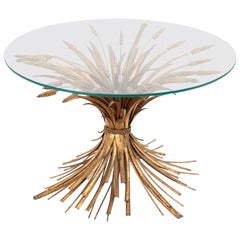 Robert Goossens for Coco Chanel, Wheatears Coffee Table in Gilt Metal, 1970s