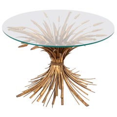 Robert Goossens for Coco Chanel, Wheatears Coffee Table in Gilt Metal, 1970s