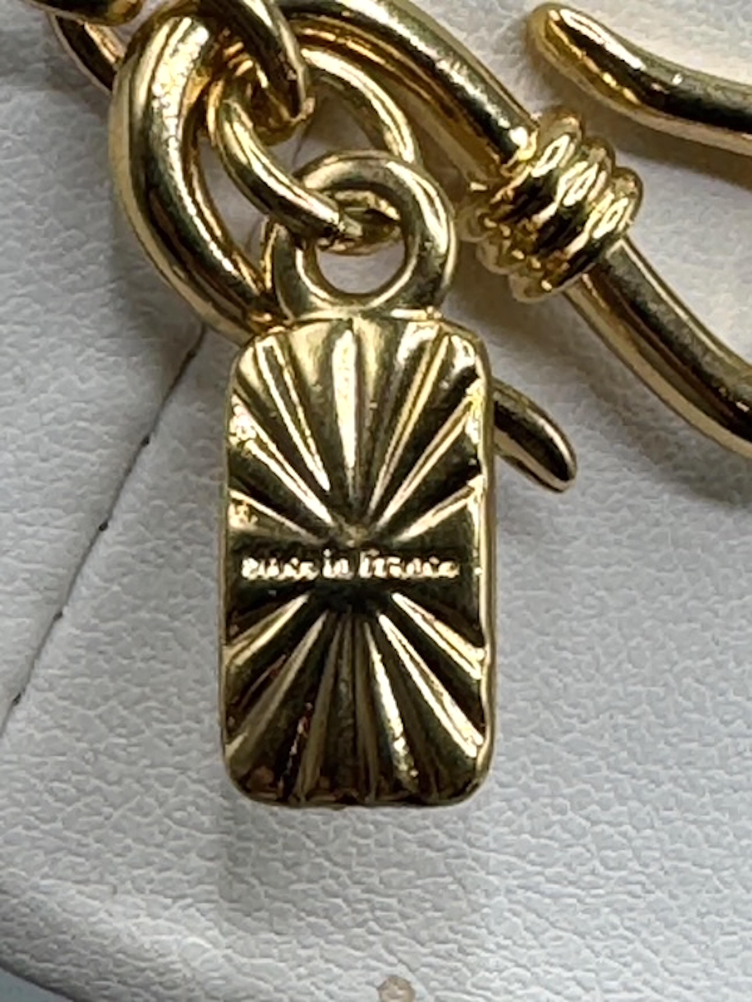 Robert Goossens for Yves Saint Laurent 1980 Collana con cabochon in oro e citrino in vendita 6
