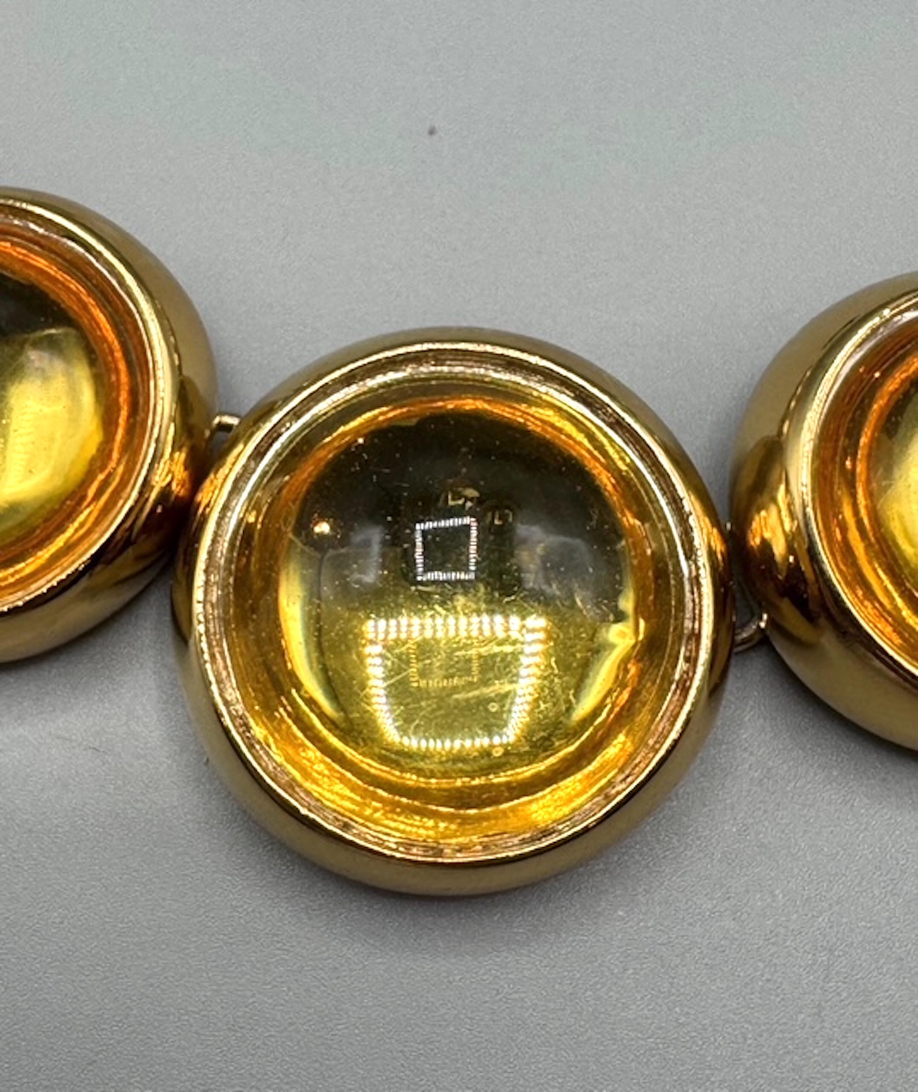 Donna Robert Goossens for Yves Saint Laurent 1980 Collana con cabochon in oro e citrino in vendita